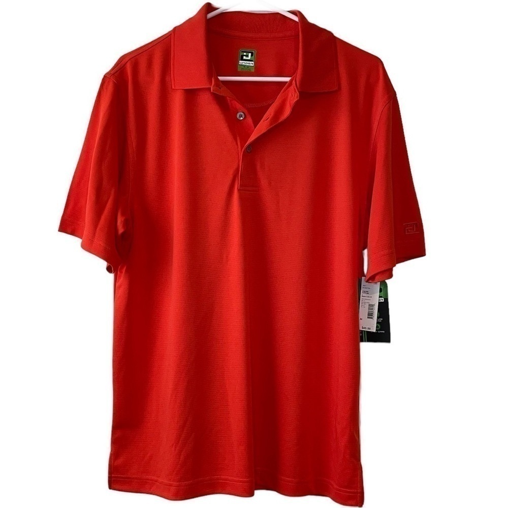 2U‎ Under Golf Shirt Mens Medium Orange Short Sleeve